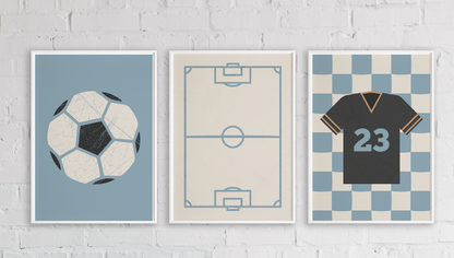 3 SET SOCCER THEME PRINTABLE WALL ART