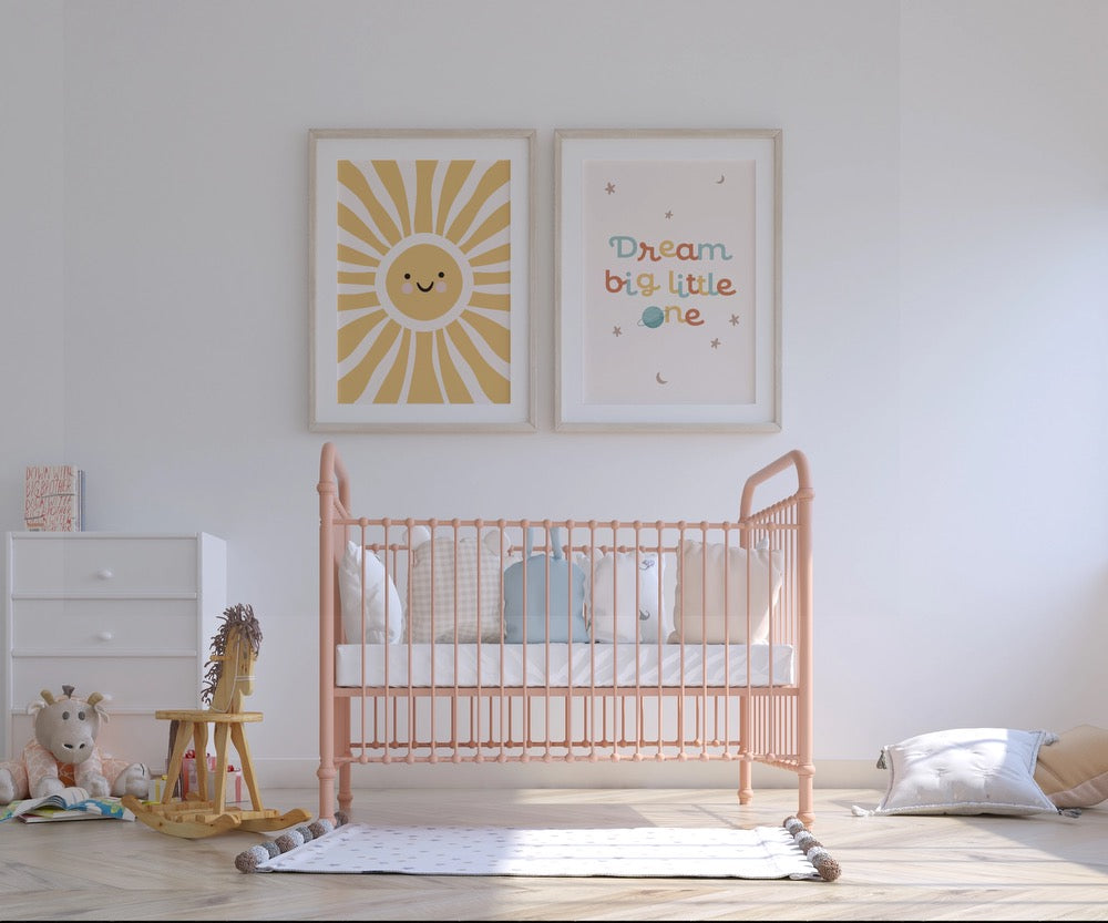 Kids Room Wall Art Set | Neutral Nursery Digital Prints | Ballerina, Animal & Sunshine Collection | Instant Download Decor