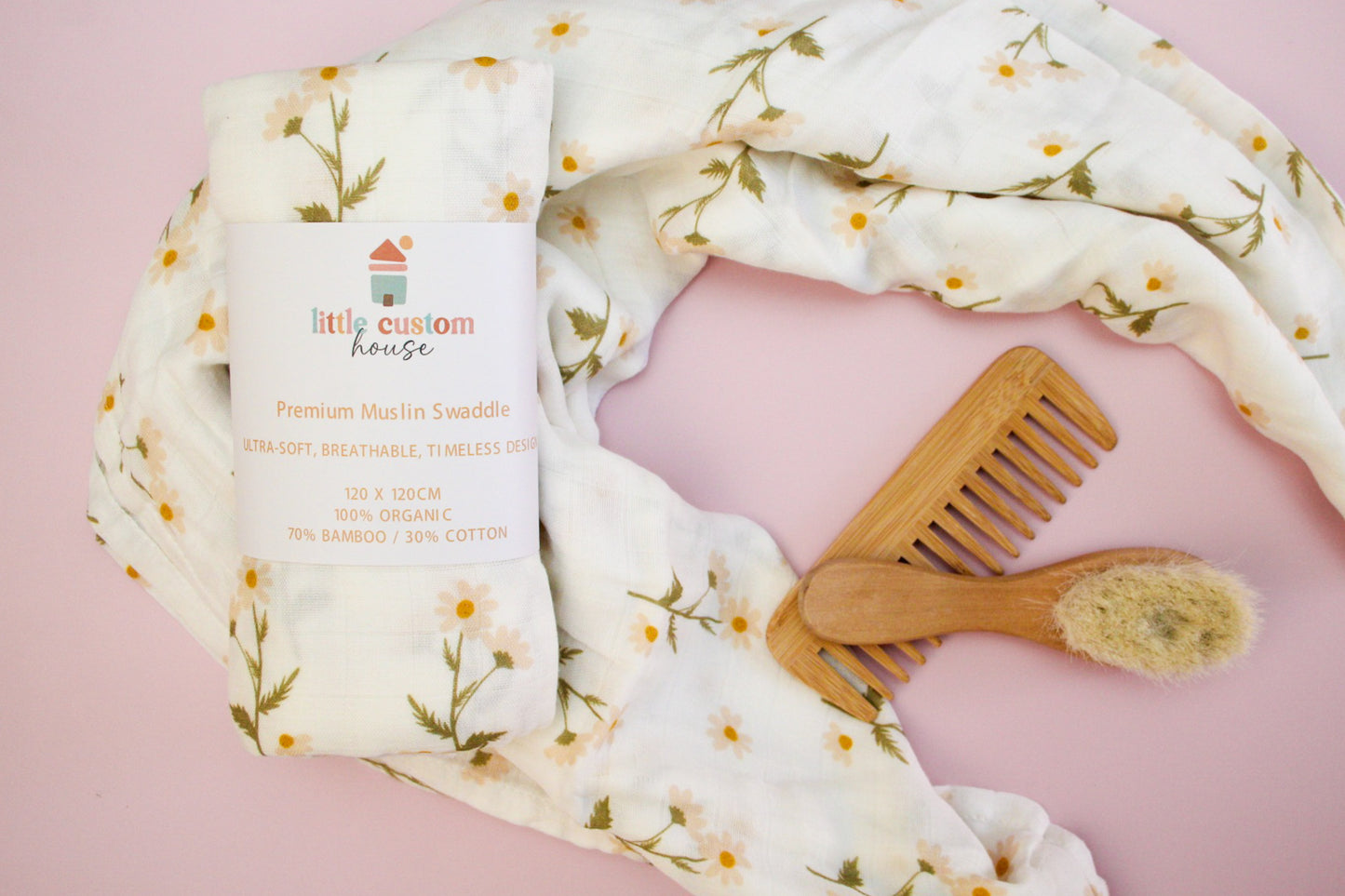 GOTS Certified Premium Muslin Swaddle- Soft, Stylish & Breathable