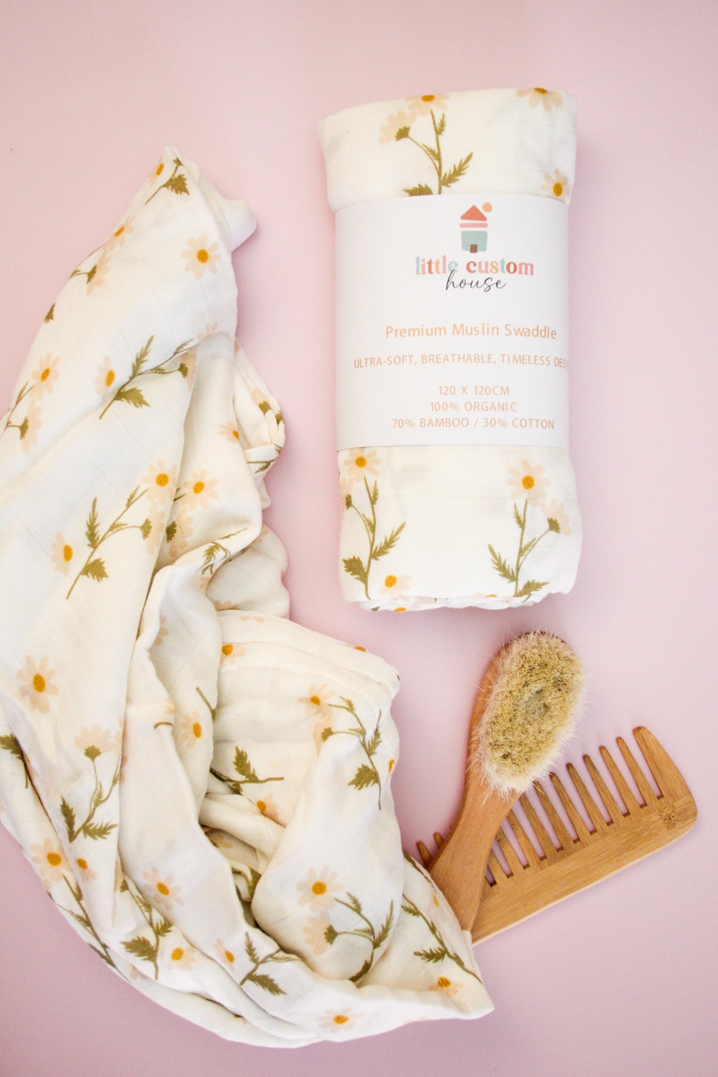 GOTS Certified Premium Muslin Swaddle- Soft, Stylish & Breathable