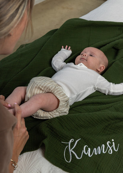 Personalised Premium Muslin Swaddle - Soft, Lightweight & Customisable