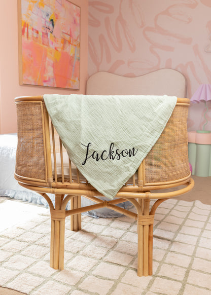 Personalised Premium Muslin Swaddle - Soft, Lightweight & Customisable