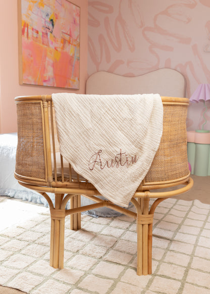 Personalised Premium Muslin Swaddle - Soft, Lightweight & Customisable