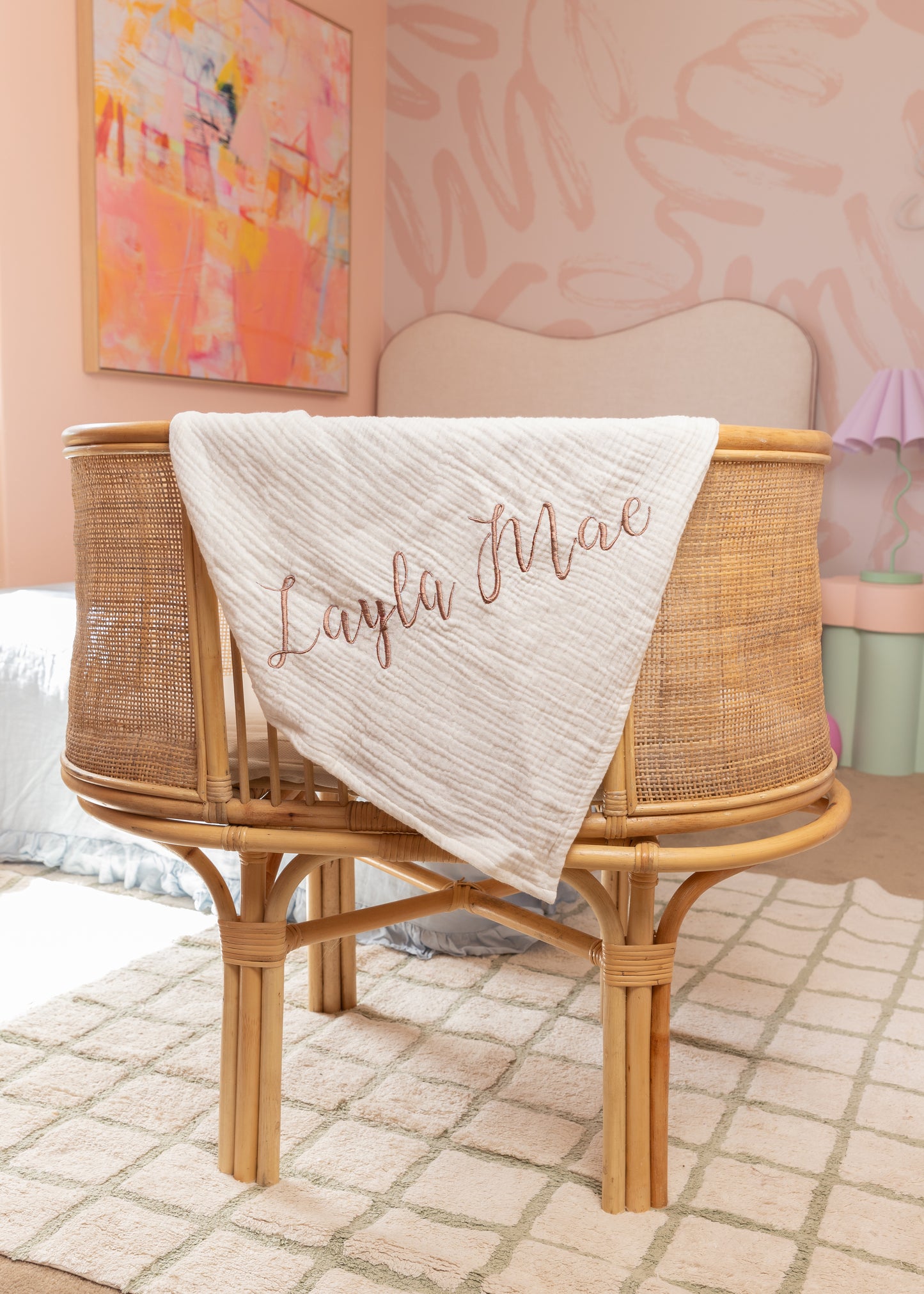 Personalised Premium Muslin Swaddle - Soft, Lightweight & Customisable